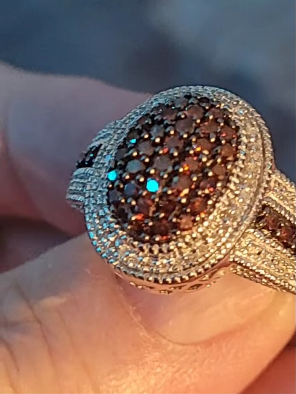 Red/White Diamon Ring FIRM PRICE I Won't Take Less
